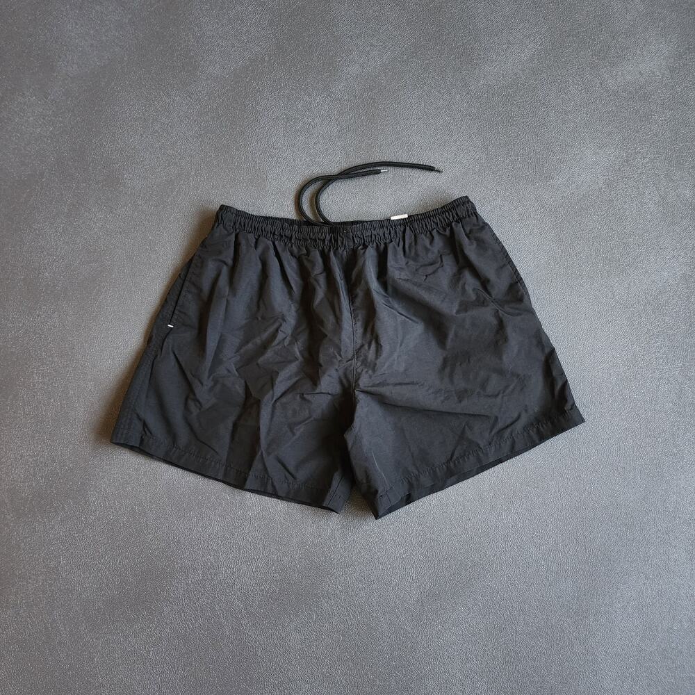 Vintage Surf Style Black Nylon Shorts Large
